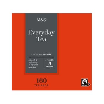 M & S Fairtrade Everyday Tea Bags 160 pro Pack