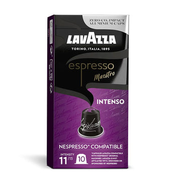 Lavazza Espresso Intenso Aluminium Nespresso Capsules compatibles 10 par paquet