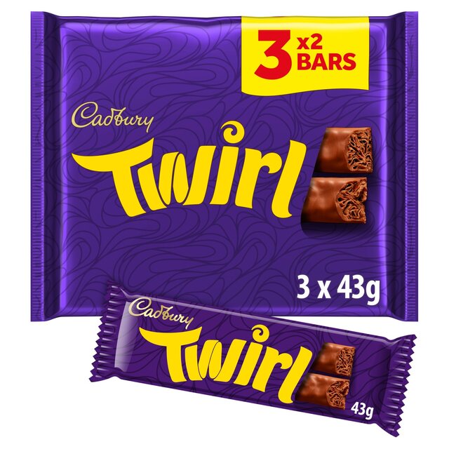 Cadbury Twirl Chocolate Bar Multipack 3 x 43g