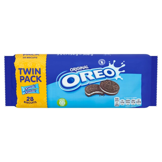 Oreo Chocolate Sandwich Biscuit Twin Pack 2 x 154g