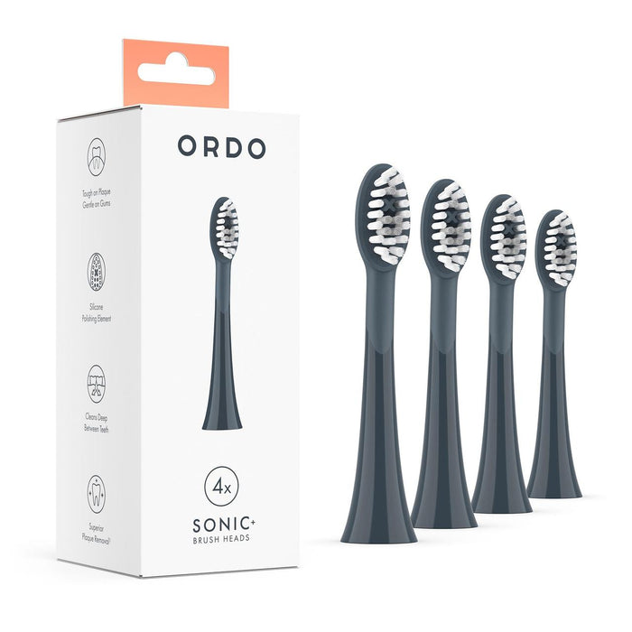 Ordo Sonic + Brush Heads Charcoal Grey 4 par pack