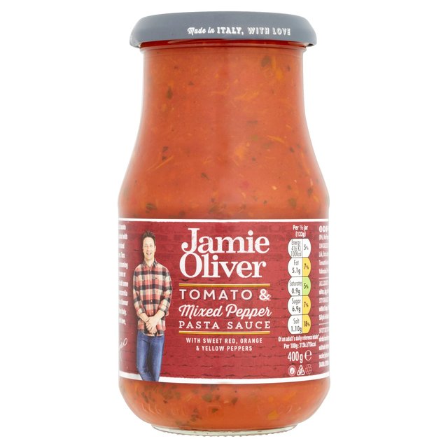 Jamie Oliver Tomate & gemischte Pfeffer -Nudelsauce 400g