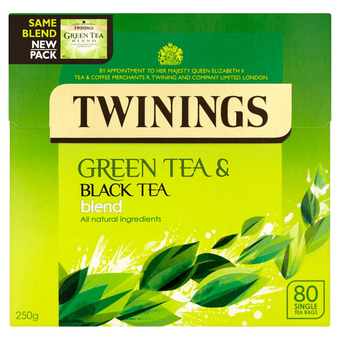 Twinings Green Tea & Black Tea Blend 80 Sacs de thé