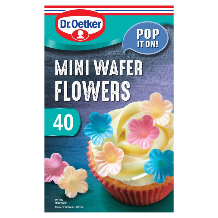 Dr. Oetker 40 Mini Wafer Flowers 40 por paquete