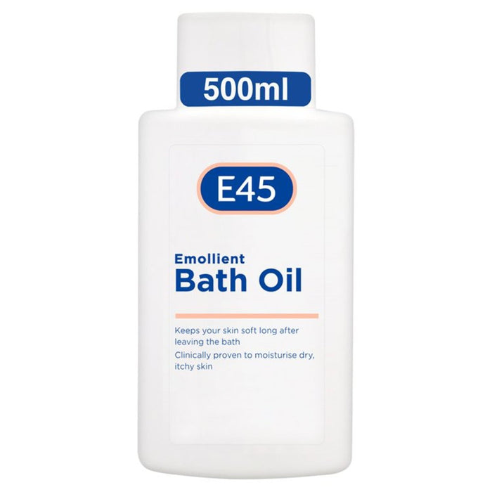 E45 Aceite de baño emoliente, para humectar piel seca y con picazón 500ml