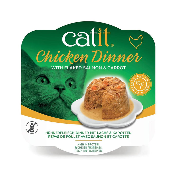 Dîner de poulet Catit With Salmon & Carrot Wet Cat Aliments 80g