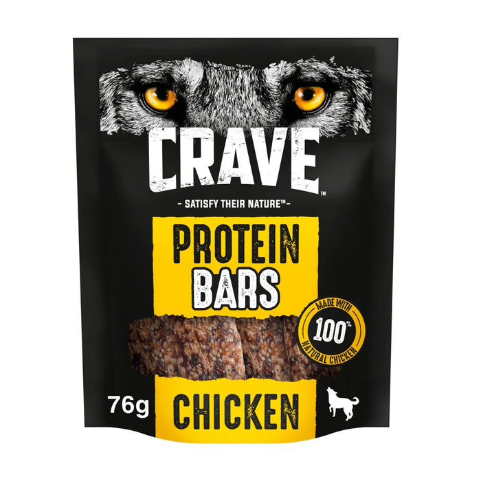 Crave Natural Grain Free Protein Bar Erwachsener Hund behandelt Huhn 76G
