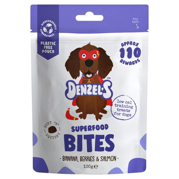 Denzel's Superfood Training Bites Banana Berries & Salmon 100g