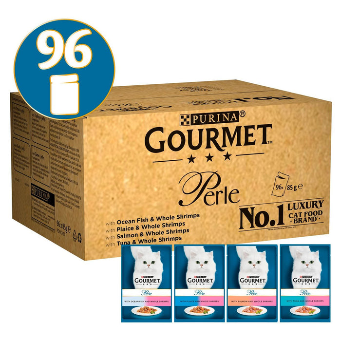 Gourmet Perle Cat Food avec des crevettes 96 x 85g