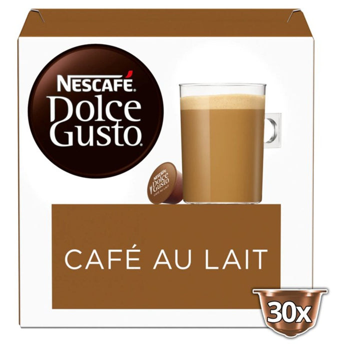 NESCAFE Dolce Gusto Cafe Au Lait Capsules 30 por paquete