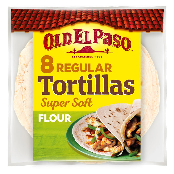 Old El Paso Flour Tortilla Fajita enveloppe 8 par pack