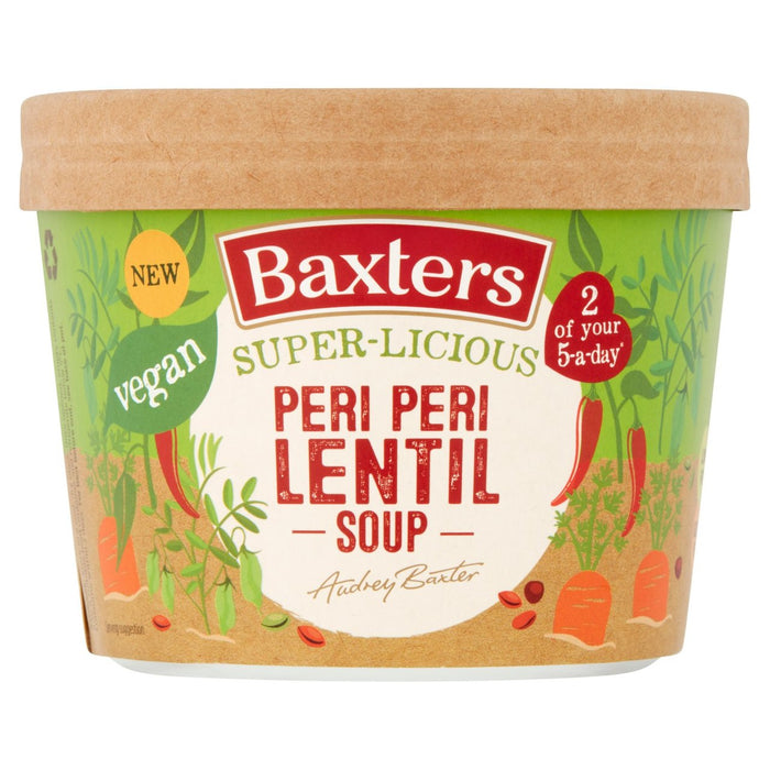 Baxters peri peri lentil vege soupe pot 350g