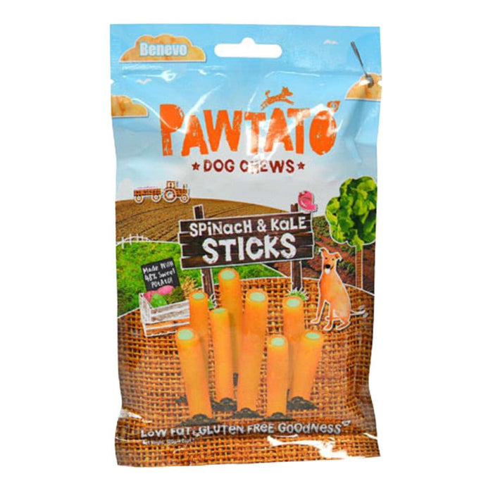 Pawtato Spinach & Kale Sticks Vegan Dog Treats 120g