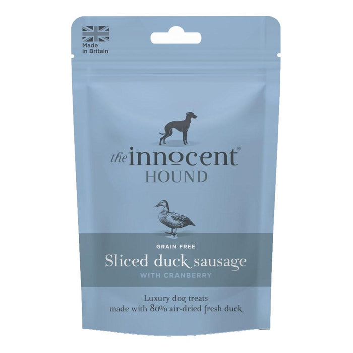 The Innocent Hound Sliced Duck Sausage with Cranberry Dog Treats 70g